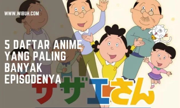 5 Daftar Anime yang Paling Banyak Episodenya - Wibuh